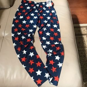 Leggingslive Patriotic Stars Plus Size Leggings